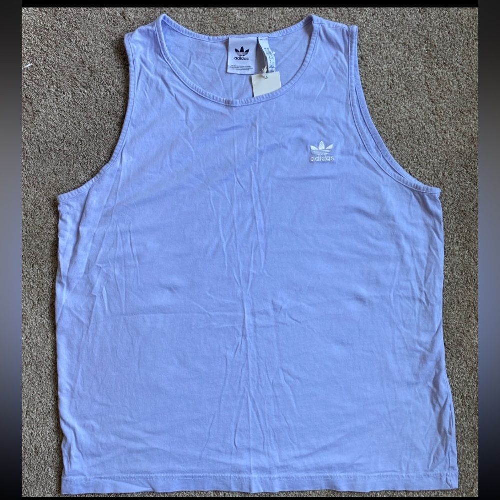 NWT Men’s Adidas Originals Essentials Embroidered Logo Trefoil Tank Top. Large